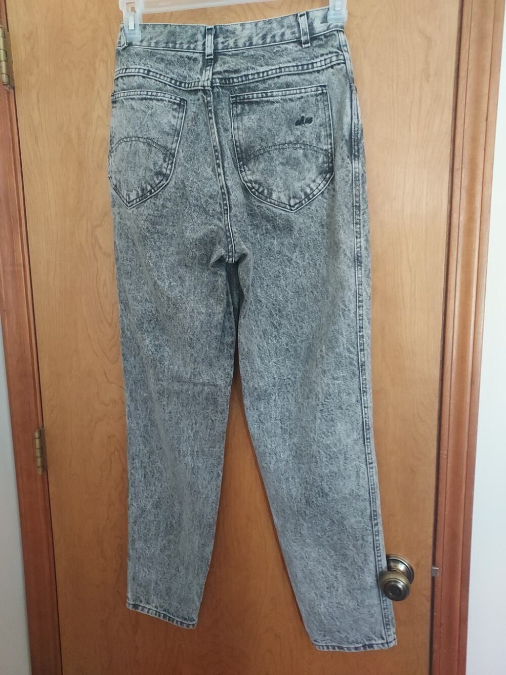Vintage CHIC high waisted size 9 USA made Acid wash Gray Blue Jeans Women's EUC